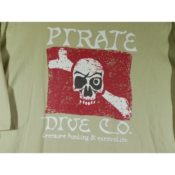 Davison's Of Bermuda T-shirt Men's XL Yellow Pirate Dive CO. Vintage - Picture 4 of 10